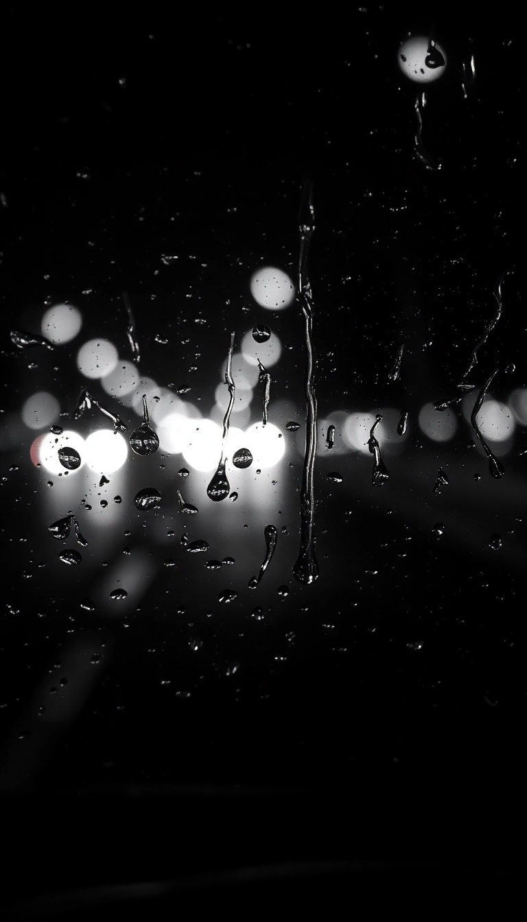 HD iPhone AI Night Car Rain Photogenic Background
